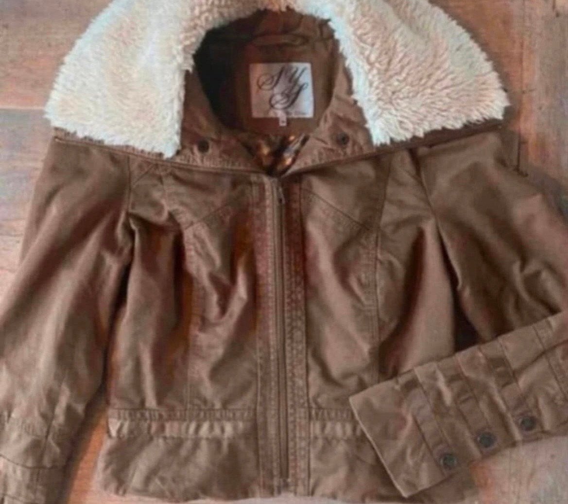 Jas/jack met teddy kraag van Steps, maat 36, Kleding | Dames, Ophalen of Verzenden, Zo goed als nieuw, Maat 36 (S), Bruin