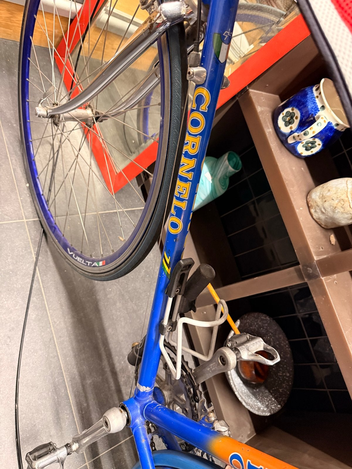 Cornelo racefiets met Elite Volare fietstrainer, 28 inch, Gebruikt, 10 tot 15 versnellingen, Aluminium