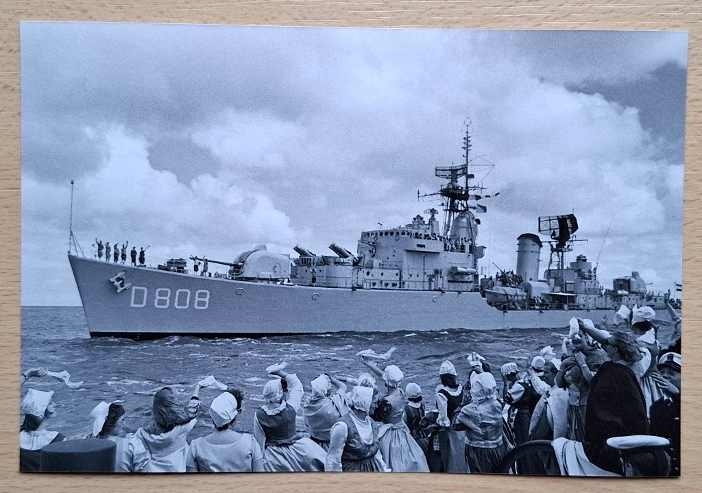 Foto marine: onderzeebootjager D808 Hr Ms Holland, Verzenden, Marine, Nederland, Foto of Poster