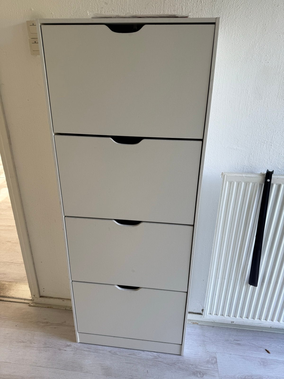 Witte schoenenkast met 4 lades, Huis en Inrichting, Ophalen, Gebruikt