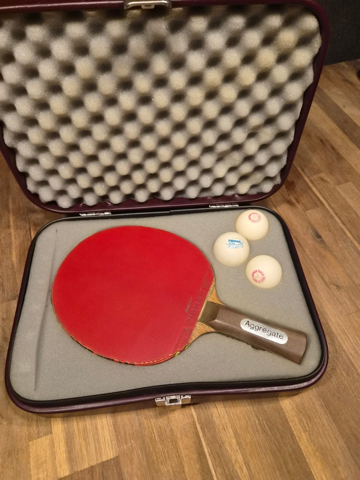vintage nittaku aggregate tafeltennis racket, Sport en Fitness, Ophalen of Verzenden, Zo goed als nieuw, Net, Batje(s) of Balletje(s)