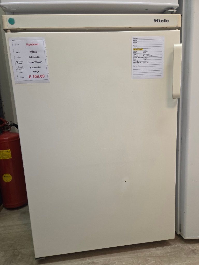koelkast - Miele - tafelmodel, Ophalen, 100 tot 150 liter, Miele, Info@miele.nl