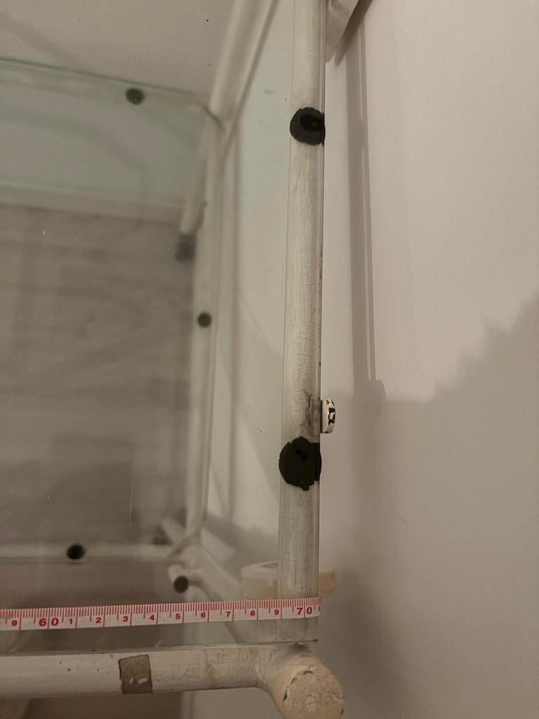 Vintage Medisch Tafeltje op Wieltjes - Glas en Metaal, Antiek en Kunst, Ophalen