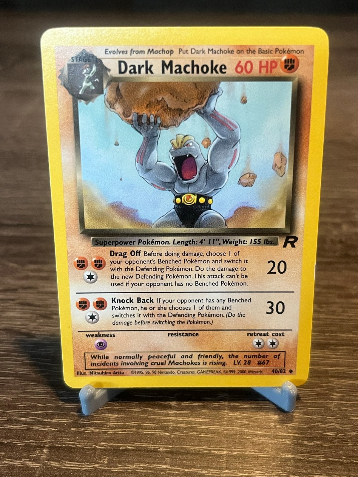 Dark Machoke (40/82) - Team Rocket - EX, Ophalen of Verzenden, Gebruikt, Losse kaart