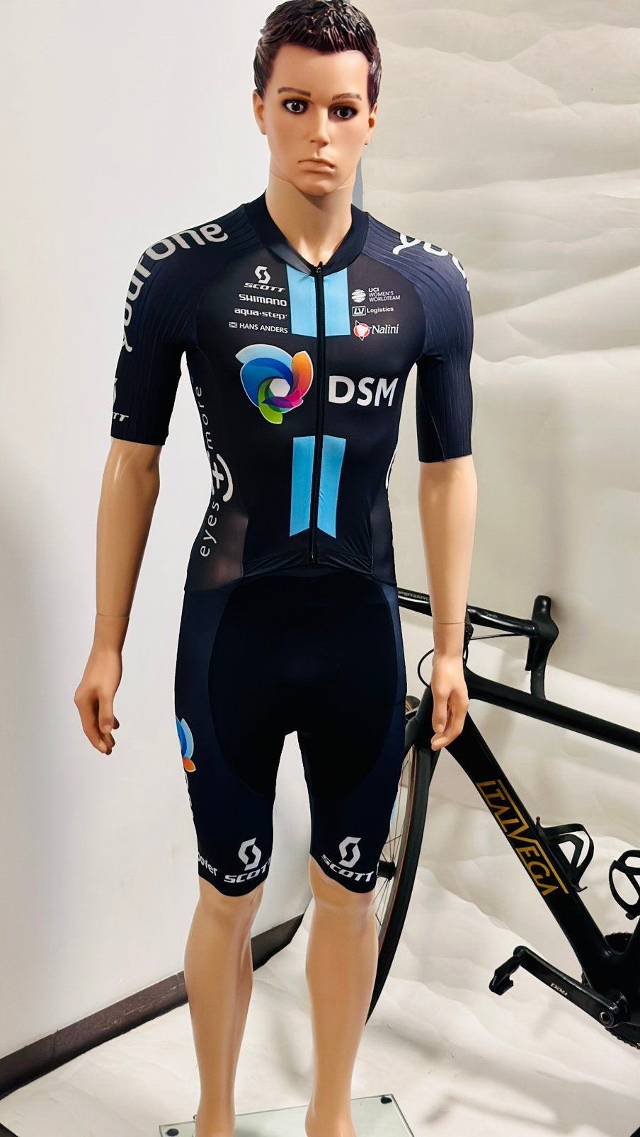 Wielrenkleding wielrenpak snelpak speedsuit maat 2 Nalini, S, Ophalen of Verzenden, Zo goed als nieuw, Dames