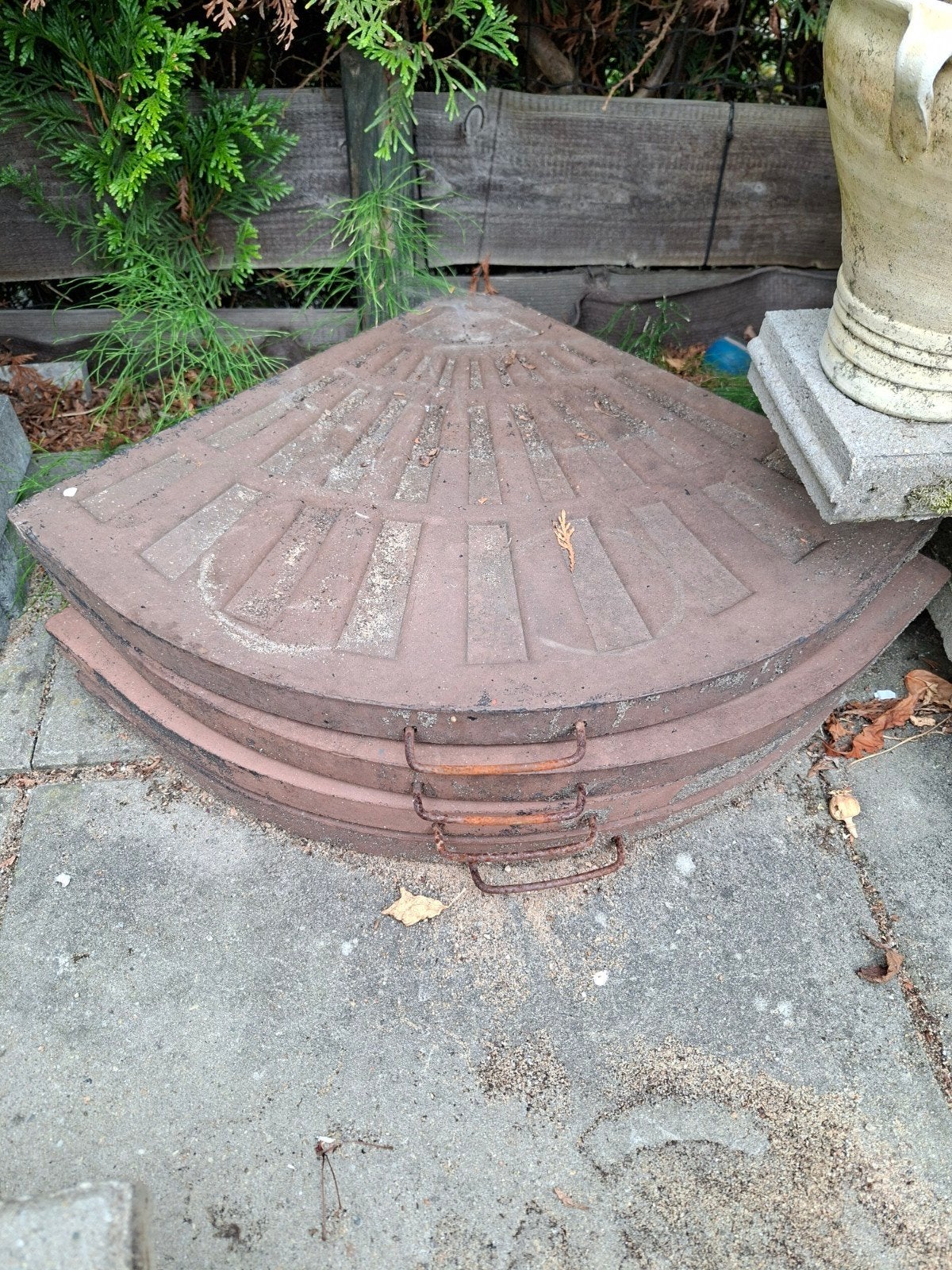 2801sm nu €15 Zware parasolvoet tegels voor zweefparasol, Tuin en Terras, Ophalen, Gebruikt, Minder dan 1 meter, Parasolvoet