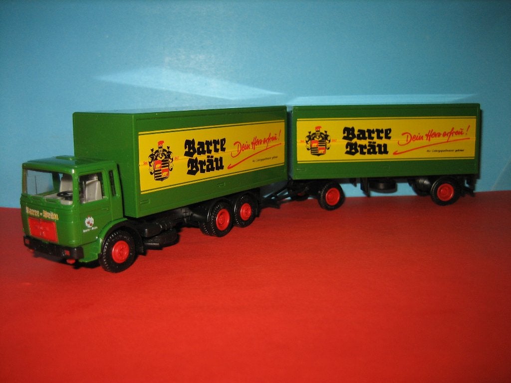 Bare-Brau  MAN  combi  Herpa, Ophalen of Verzenden, Zo goed als nieuw, Bus of Vrachtwagen, Herpa