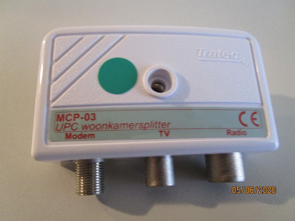 Tratec MCP-03 UPC Woonkamersplitter Modem TV Radio, Ophalen of Verzenden, Gebruikt, Minder dan 2 meter, Overige kabels