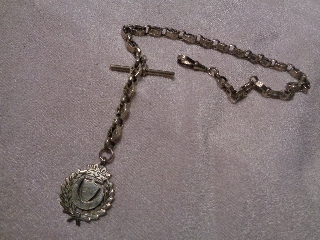 zilveren horloge ketting goed gemerkt, Ophalen of Verzenden, Zilver