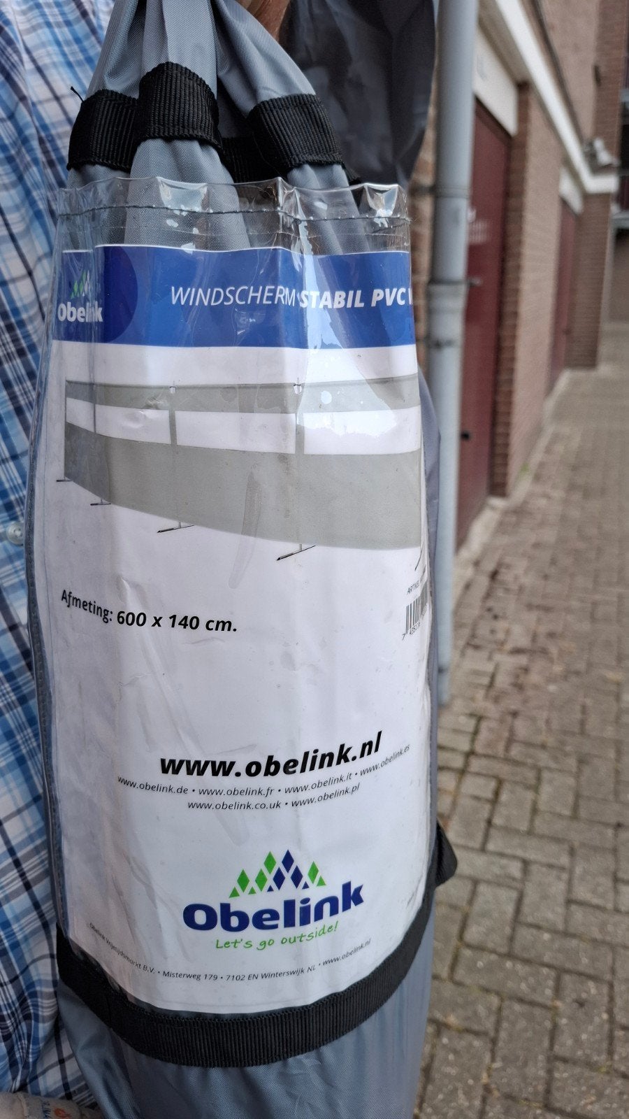 Windscherm 6 meter zeer stevig nog te koop bij obelink, Ophalen