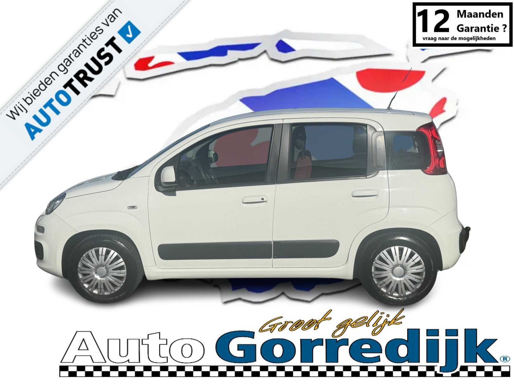 Fiat Panda 0.9 TwinAir Pop AIRCO,TREKHAAK, Stof, Panda, Met garantie (alle), Wit