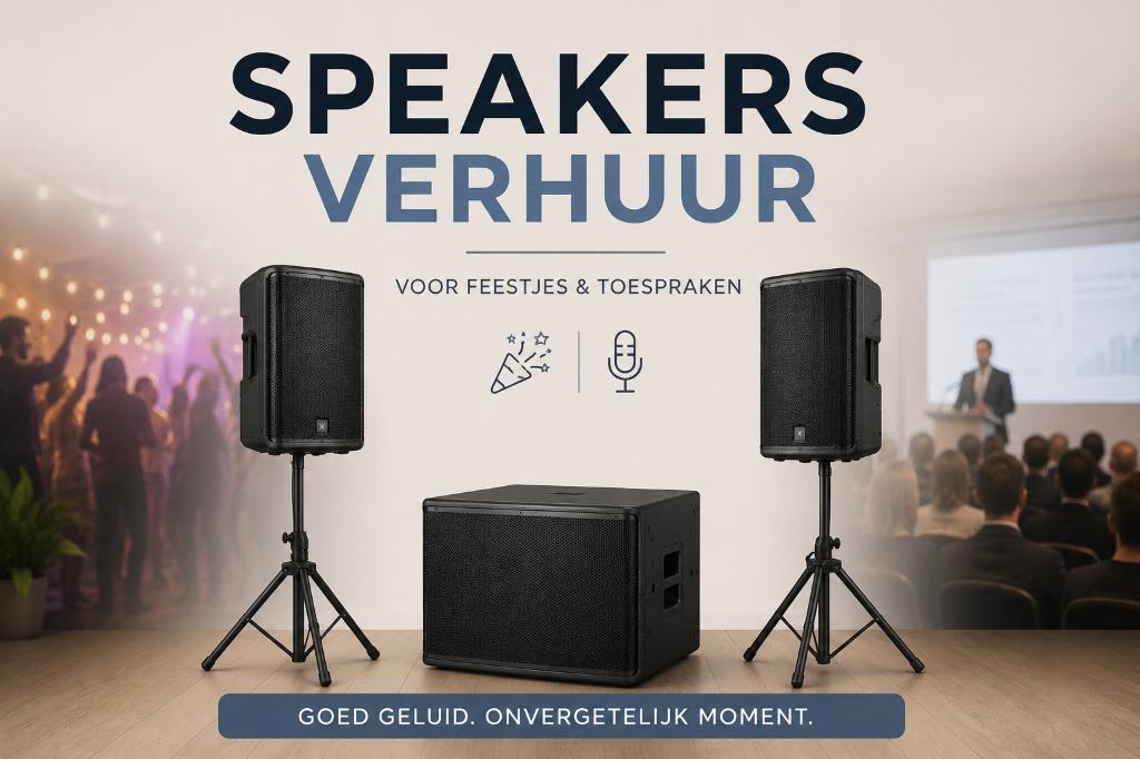 Audioproducten huren in regio Hoevelaken/Putten, Zo goed als nieuw, 120 watt of meer, Front, Rear of Stereo speakers, Ophalen