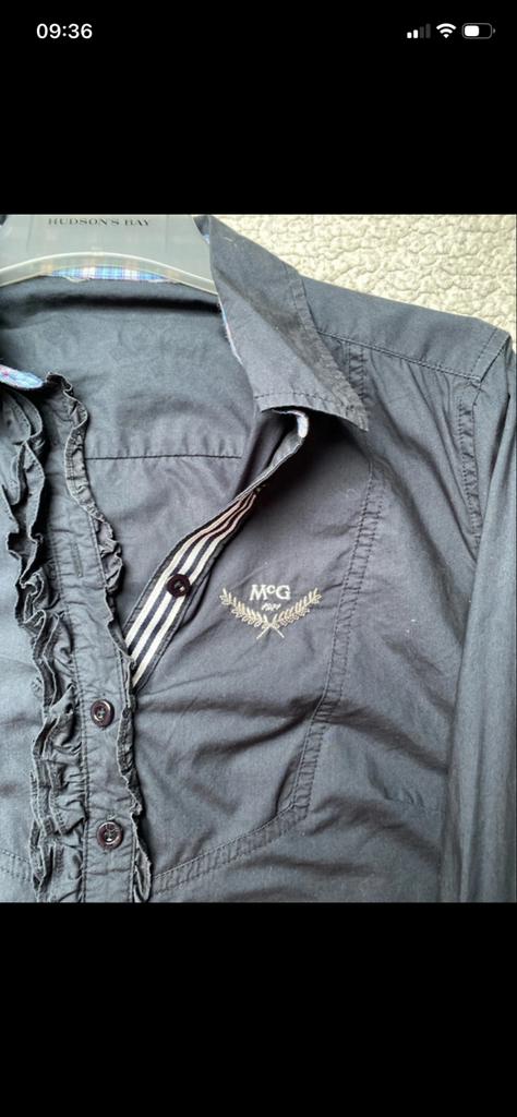 McGregor damesblouse met ruches, maat M, Ophalen of Verzenden, Zo goed als nieuw, Maat 38/40 (M), Blauw