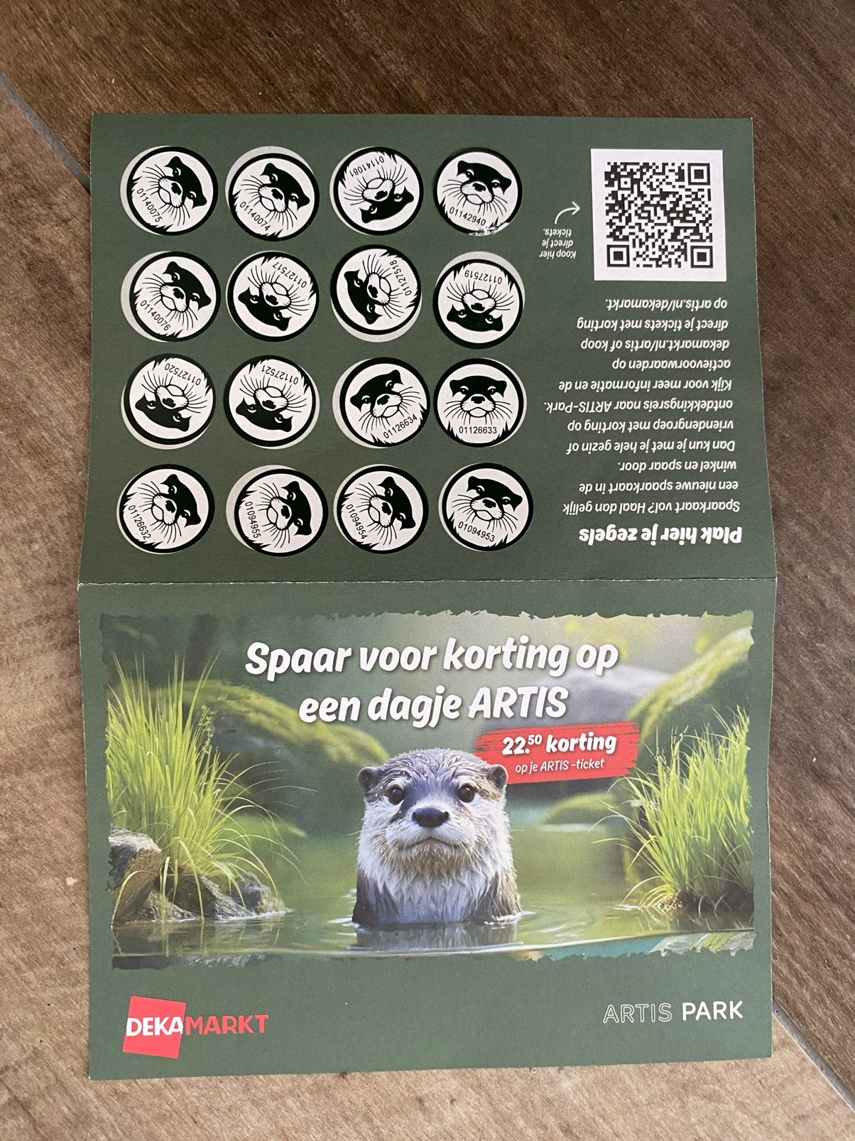 Artis volle spaarkaart DekaMarkt., Ophalen, Winkel, Super of Benzinepomp, Volle spaarkaart