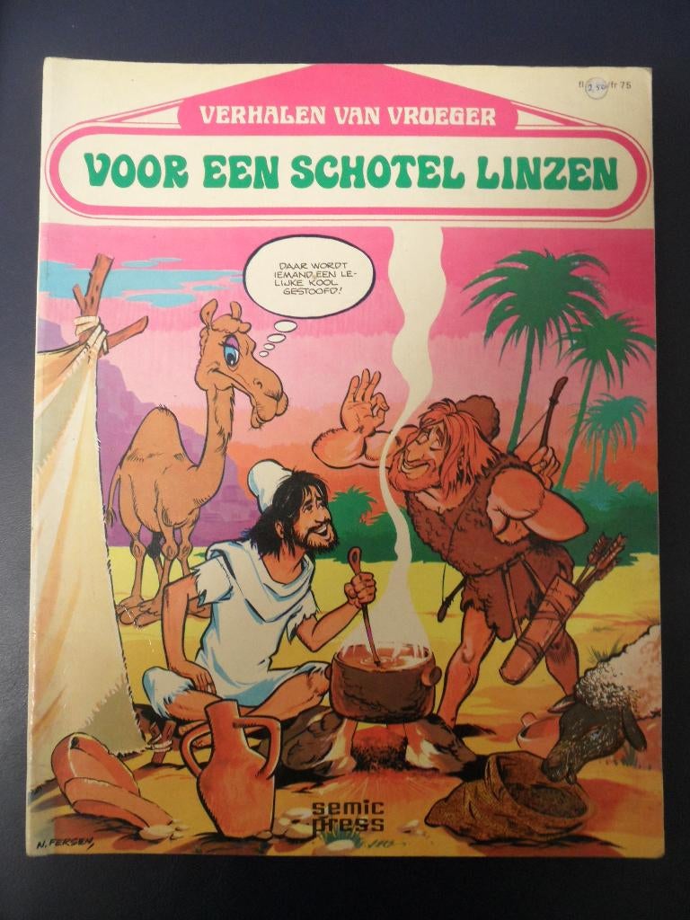 Verhalen van vroeger. Voor een schotel Linzen. 1976., Eén stripboek, Ophalen of Verzenden, Gelezen