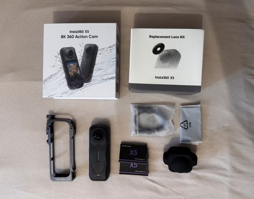 Insta360 X5 met accessoires, Ophalen of Verzenden, Gebruikt, Overige merken