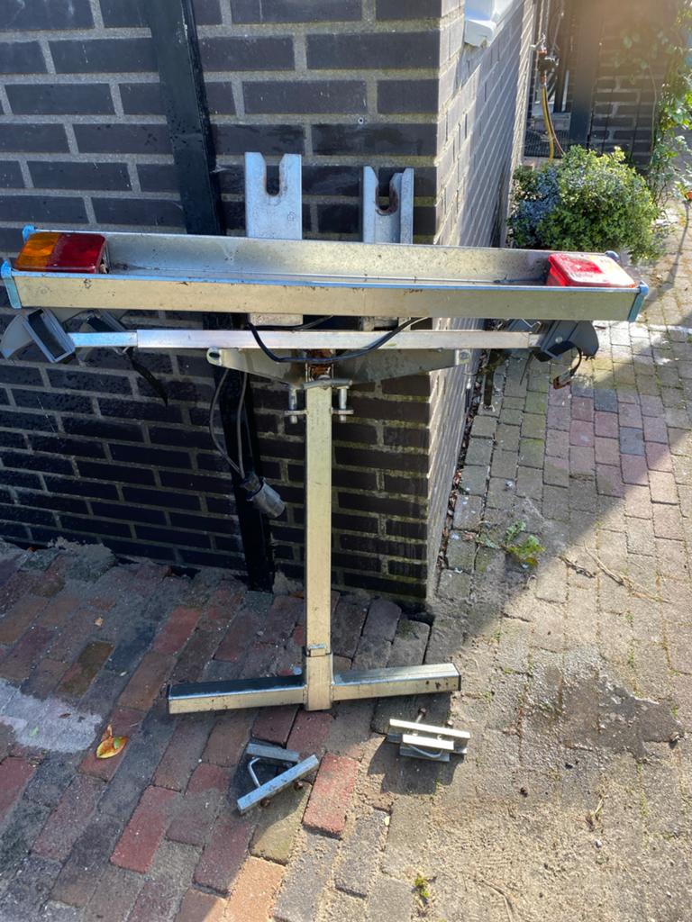 Twinny load fietsendrager voor dissel op caravan, Ophalen, Gebruikt