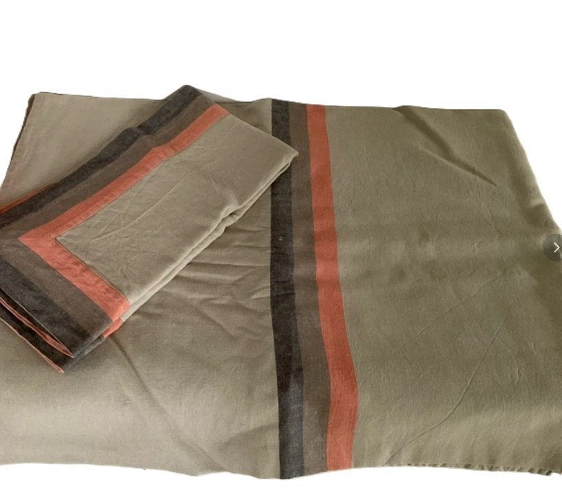 Linnen blend dekbedovertrekken (2x) 140x200 + slopen SCAPA, Eenpersoons, Meerkleurig, Nieuw, Ophalen of Verzenden