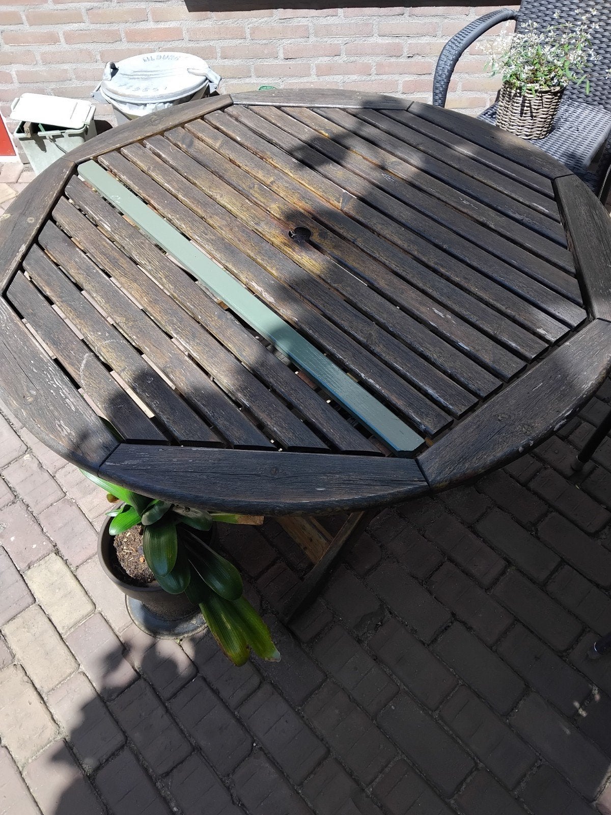 Tuintafel, Ophalen, Gebruikt, Rechthoekig, Hout