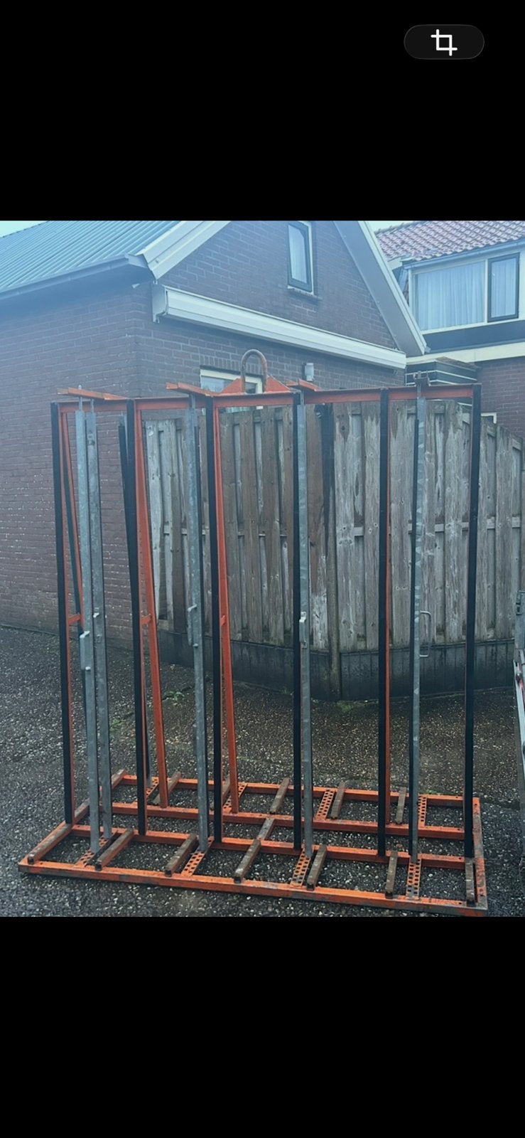 Glas/kozijnen bok, Raamkozijn, Zo goed als nieuw, Hout, Ophalen