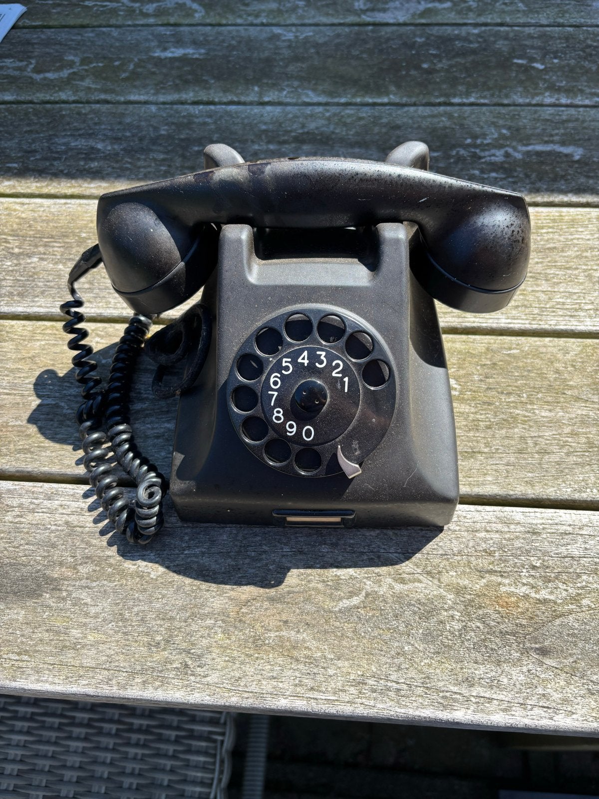 Vintage Bakelieten Telefoon met Draaischijf, Ophalen, Gebruikt, Bakeliet
