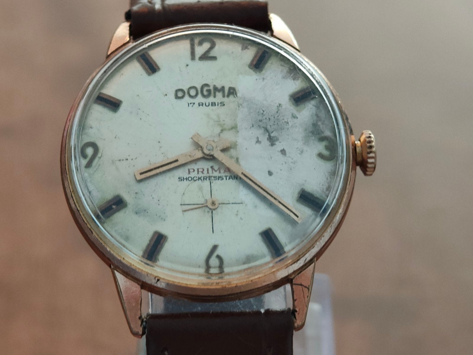 Dogma horloge met Zwitsers uurwerk, Sieraden, Tassen en Uiterlijk, Horloges | Antiek, Overige merken, Overige materialen, Met bandje