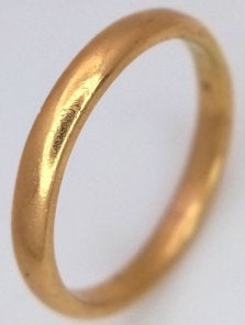 Antieke 22k gouden ring Samuel Hope Birmingham 1934 2,90g, Ophalen of Verzenden, Goud, Ring