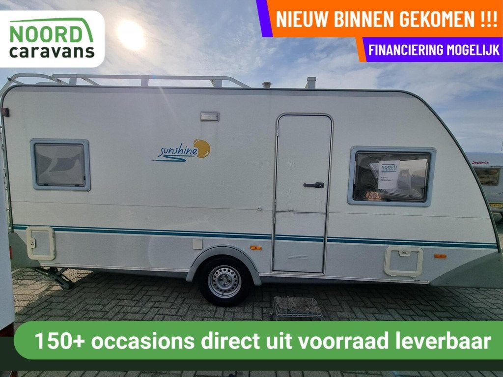 EIFELLAND SUNSHINE 495 TF VOORTENT + DOUCHE + FRANSBED, Caravans en Kamperen, Rondzit, Serviceluik, Bedrijf, Eifelland