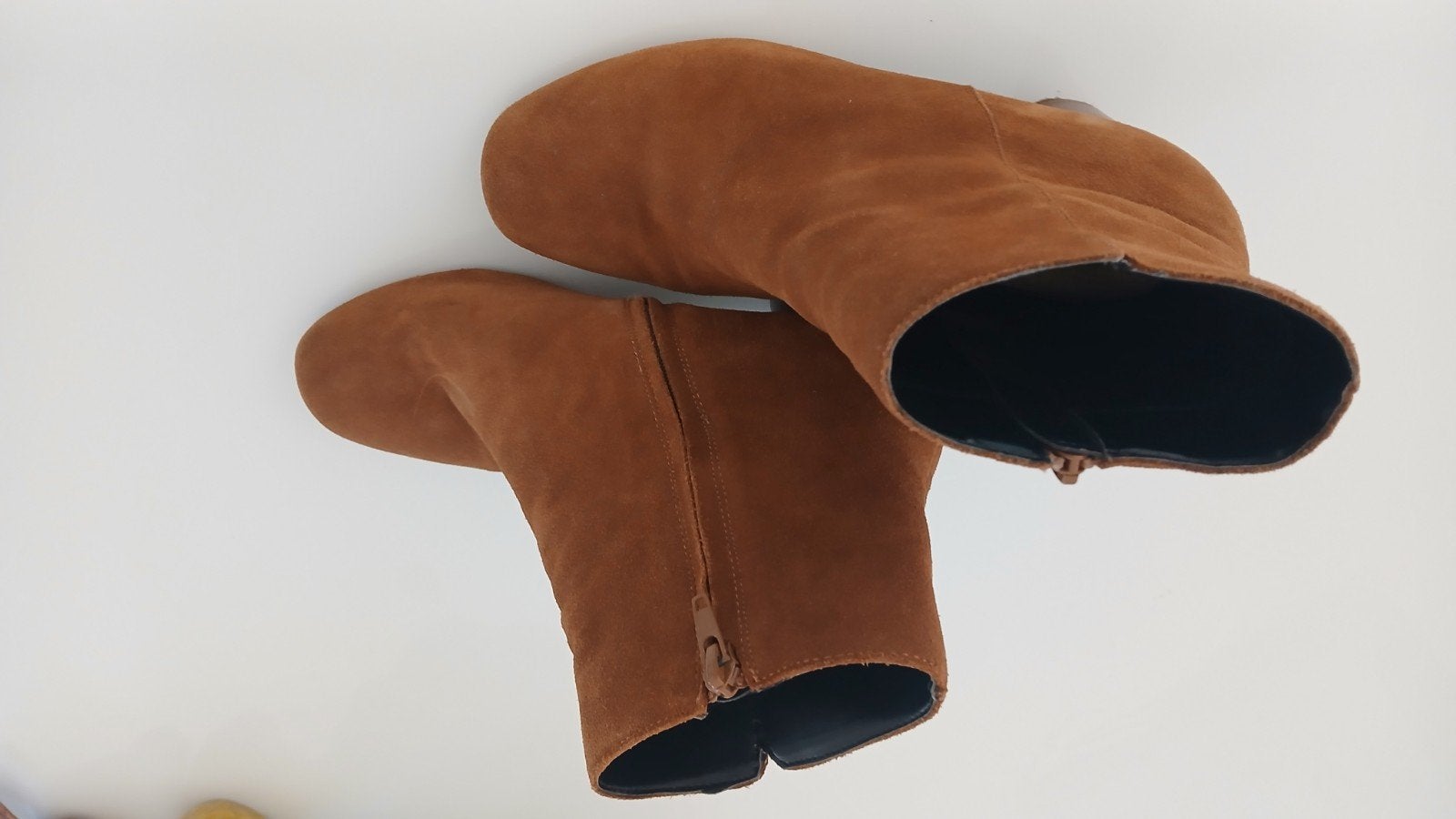 Cognac kleur suede lasrsjes maat 40, Ophalen of Verzenden, Zo goed als nieuw, Bruin