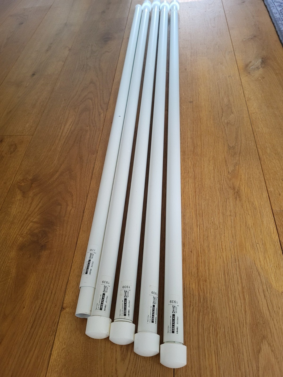 IKEA Gordijnroedes en Beugels (wit en zwart), Ophalen, Gebruikt