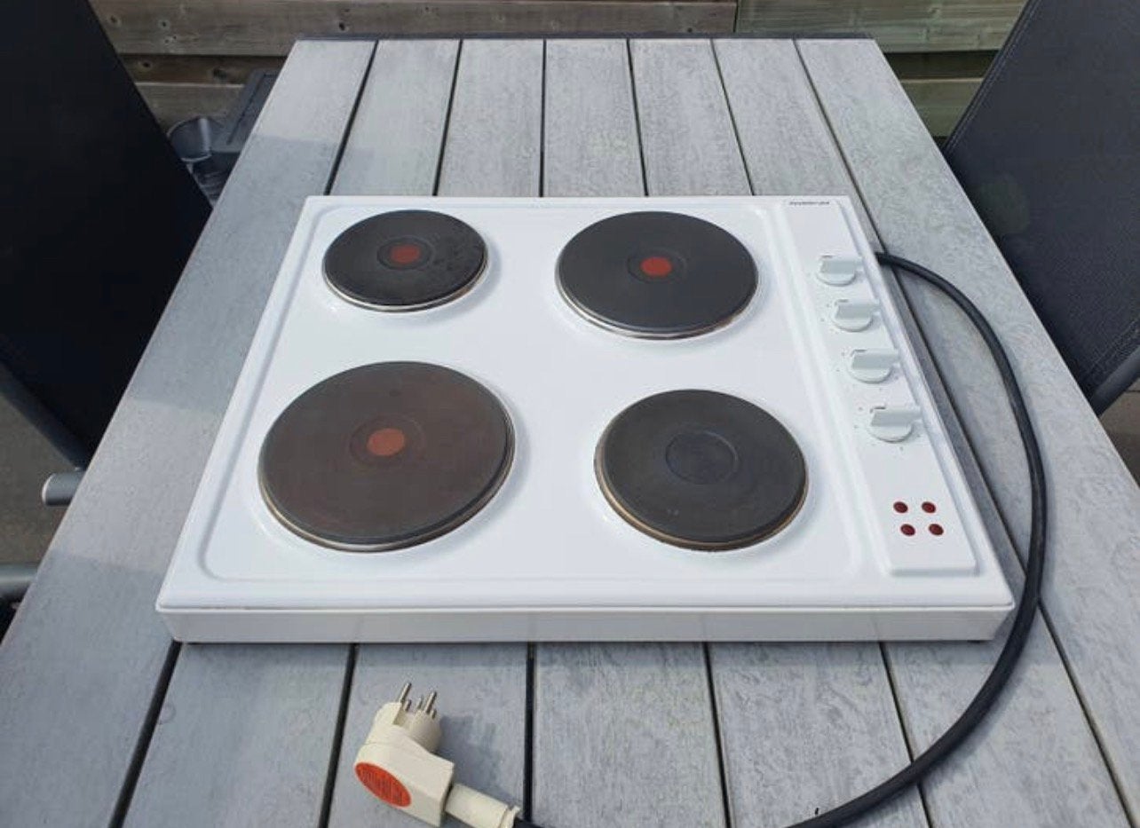 Elektrische kookplaat, Zo goed als nieuw, Vrijstaand, Elektrisch, 4 kookzones