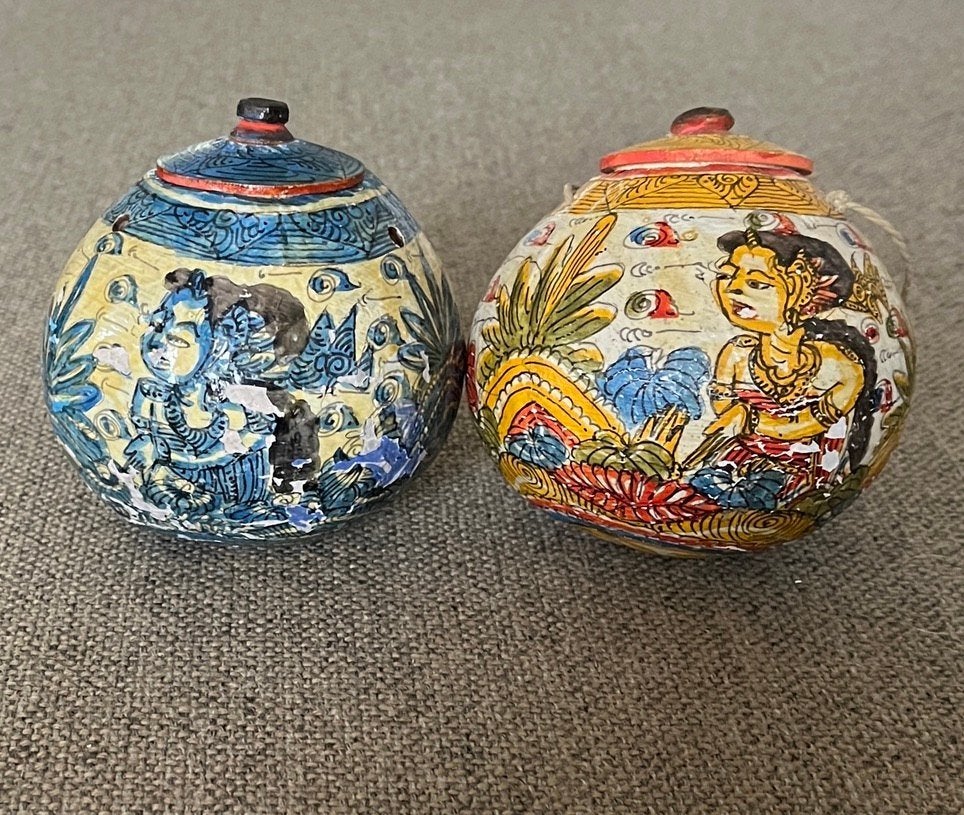 Kokosnoot potten uit Bali, Antiek en Kunst, Ophalen of Verzenden