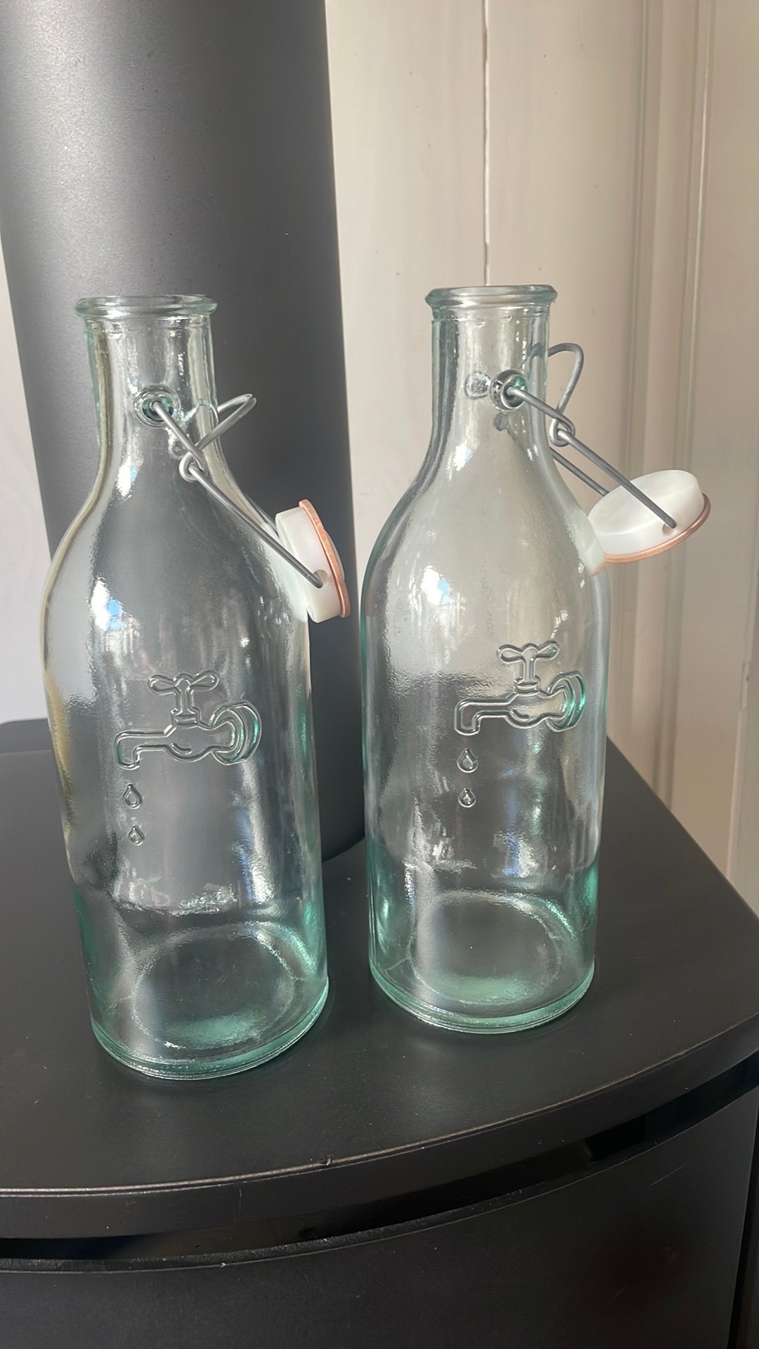 2 waterflessen jamie oliver, Glas of Glazen, Gebruikt, Overige merken, Ophalen of Verzenden