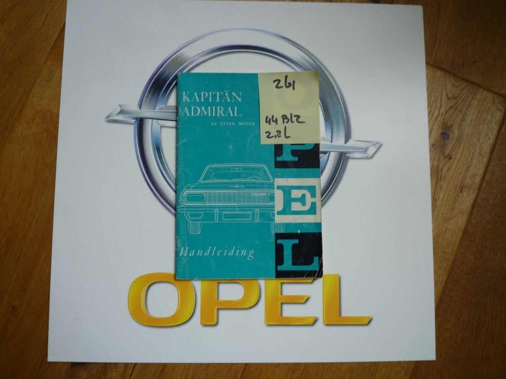 Opel Kapitan Admiral A 2,8 liter instructieboekje nr 261, Ophalen of Verzenden