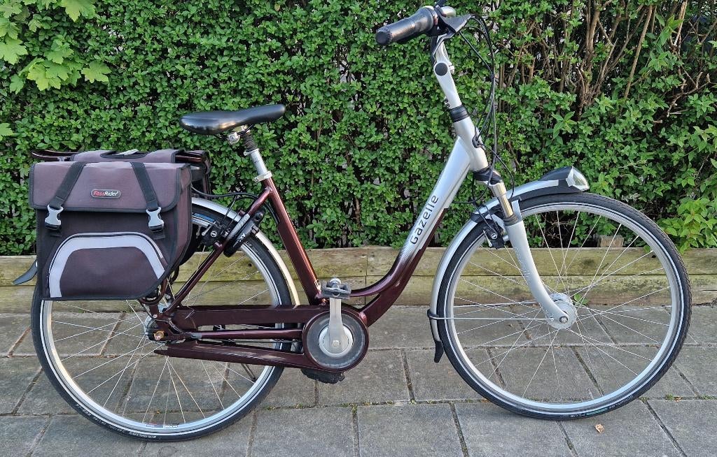 Nette elektrische Gazelle Orange C8 damesfiets, Ophalen, Gebruikt, 47 tot 51 cm, 50 km per accu of meer