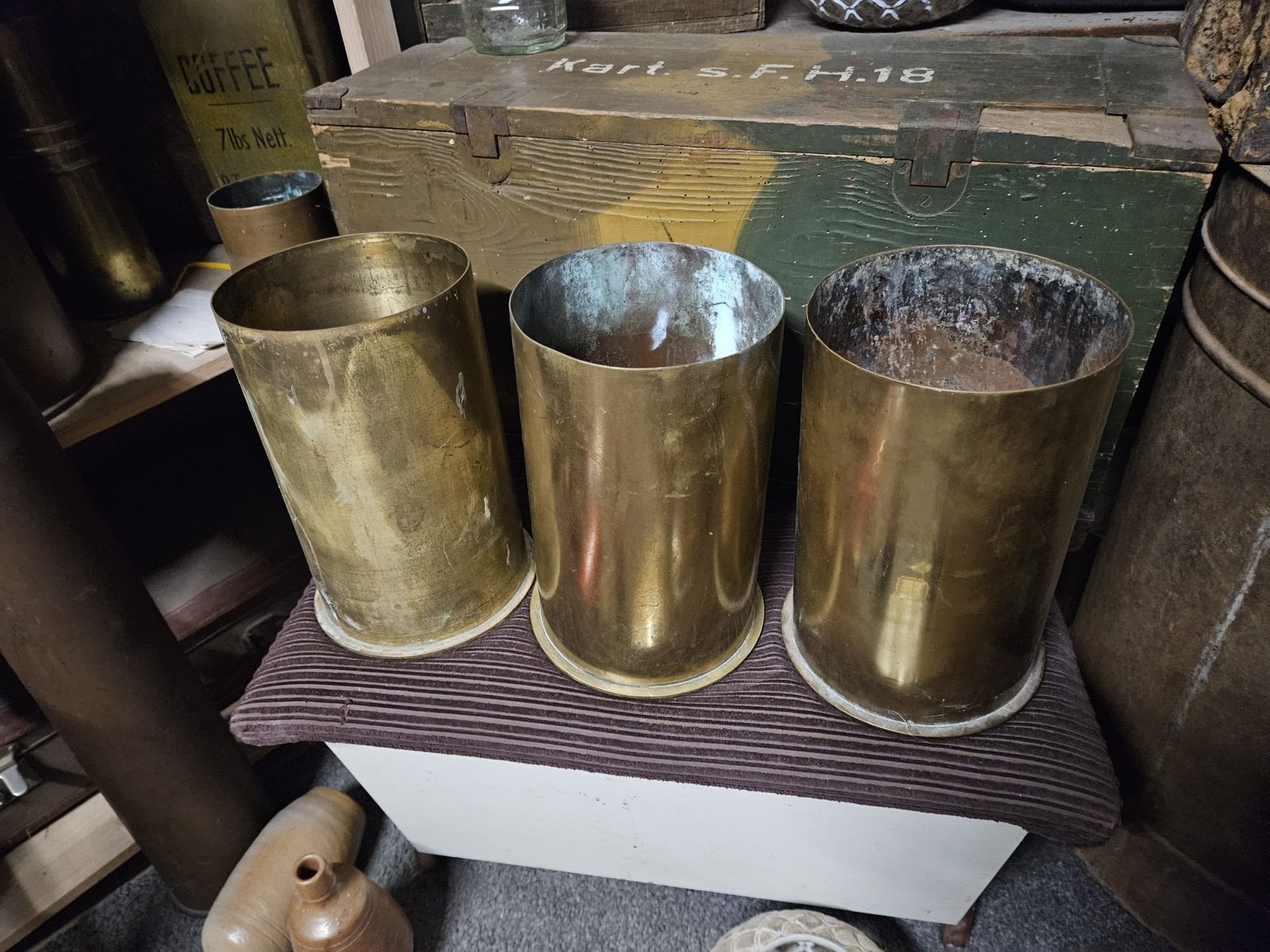 Duitse 15cm huls, Ophalen, Landmacht, Duitsland, Hulzen of Bodemvondsten