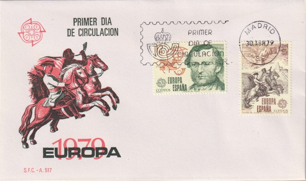 Spanje 1979 EUROPA Postbode te paard S128, Verzenden, Onbeschreven, Europa
