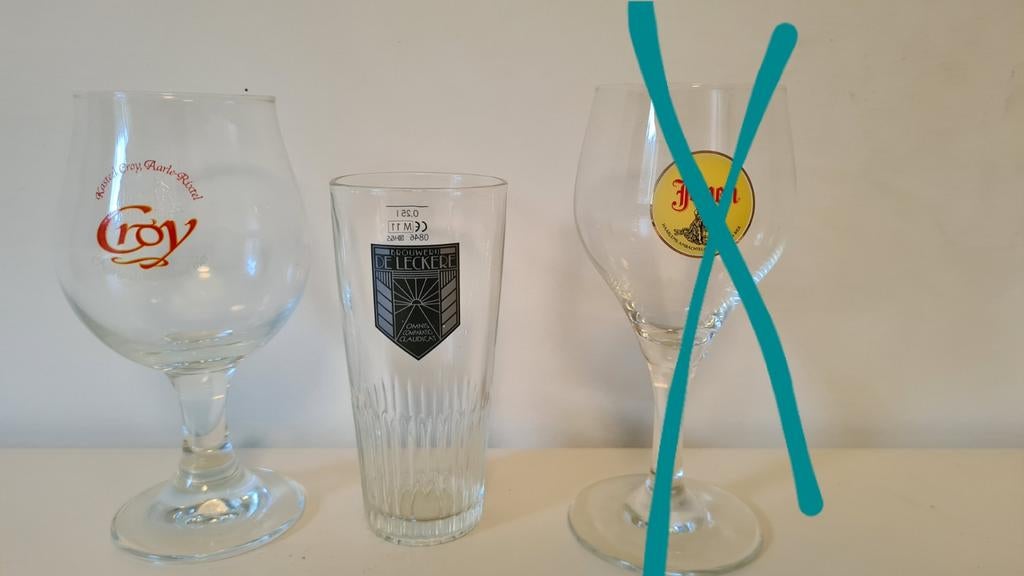 Verschillende bierglazen - 1 Euro per glas, Verzamelen, Glas en Borrelglaasjes, Ophalen of Verzenden, Zo goed als nieuw, Bierglas
