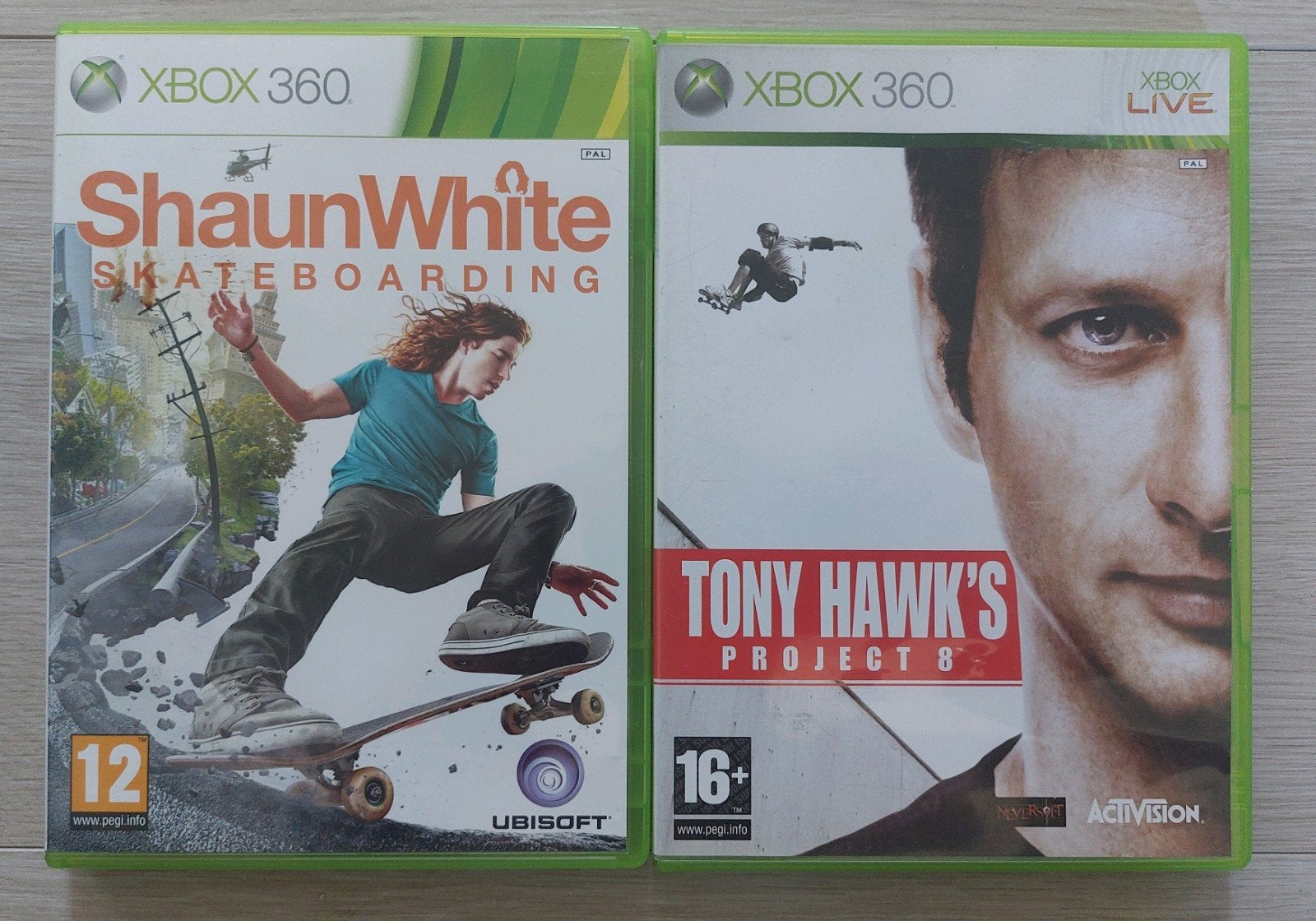 Skateboard games Xbox 360: Shaun White & Tony Hawk's, Ophalen of Verzenden, Zo goed als nieuw, Gekoppelde computers, Sport