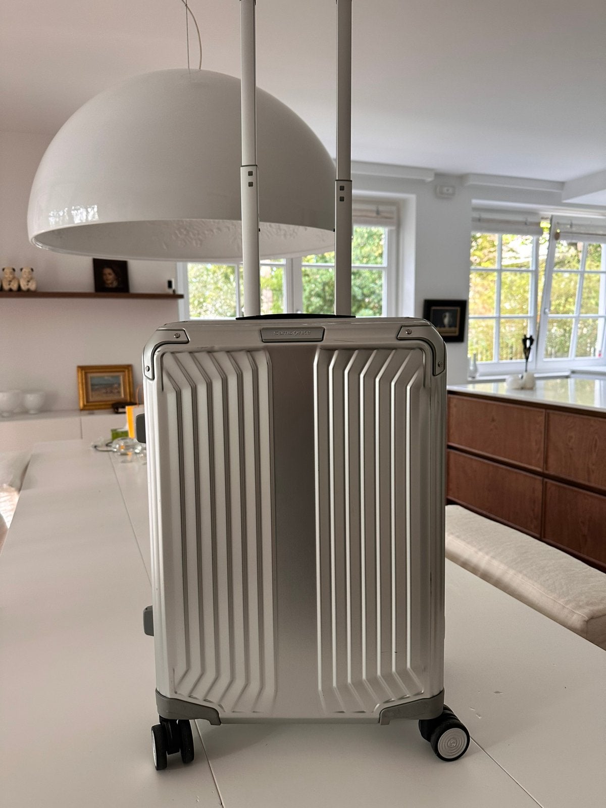 Aluminium Samsonite Proxis spinner75, Ophalen, Gebruikt, 50 tot 60 cm, 45 tot 55 cm