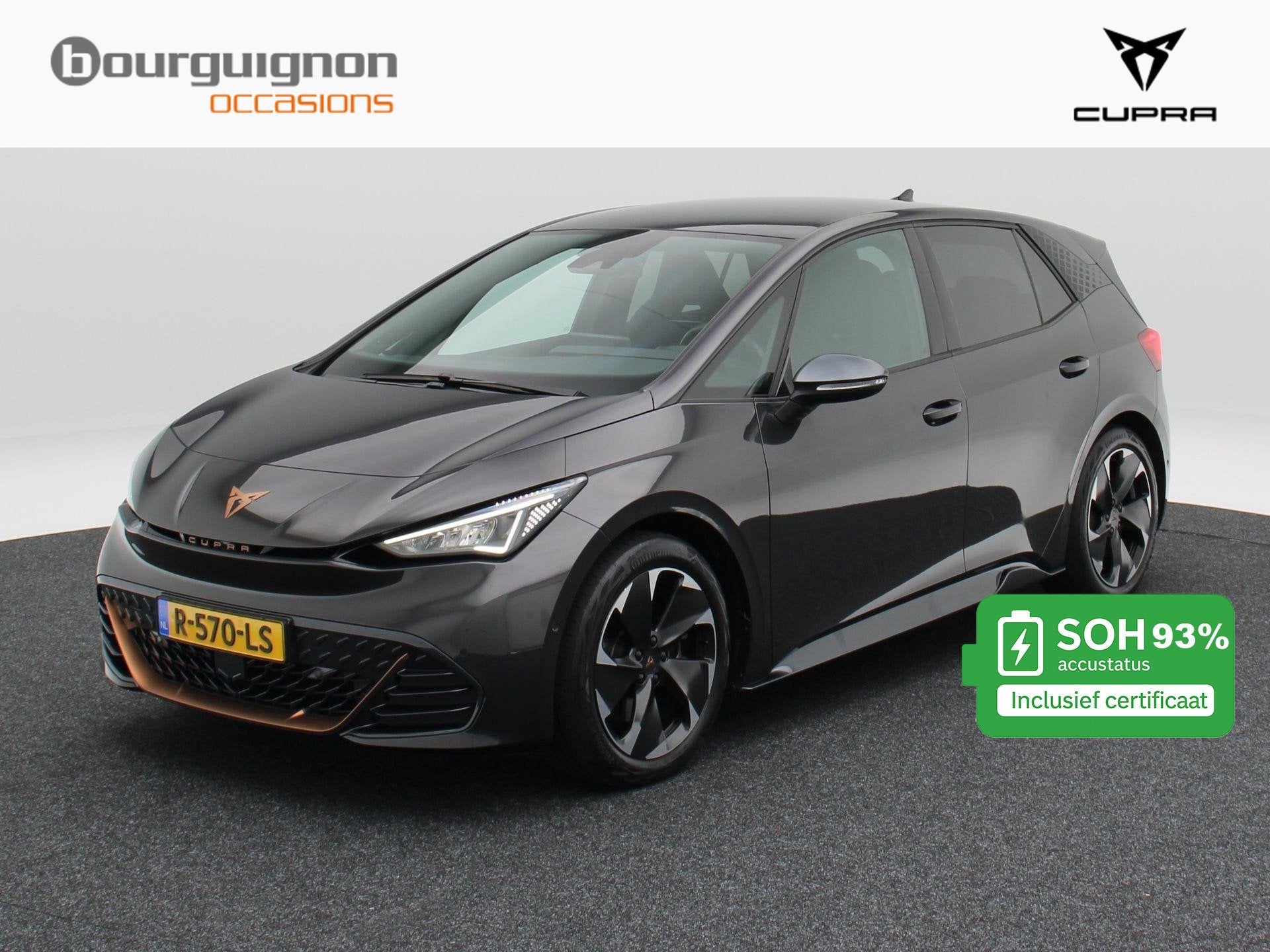 CUPRA Born Adrenaline 62 kWh 231 Pk | Stoel/Stuurverwarming, Auto's, Cupra, Automaat, Gebruikt, Zwart, Automatische klimaatregeling