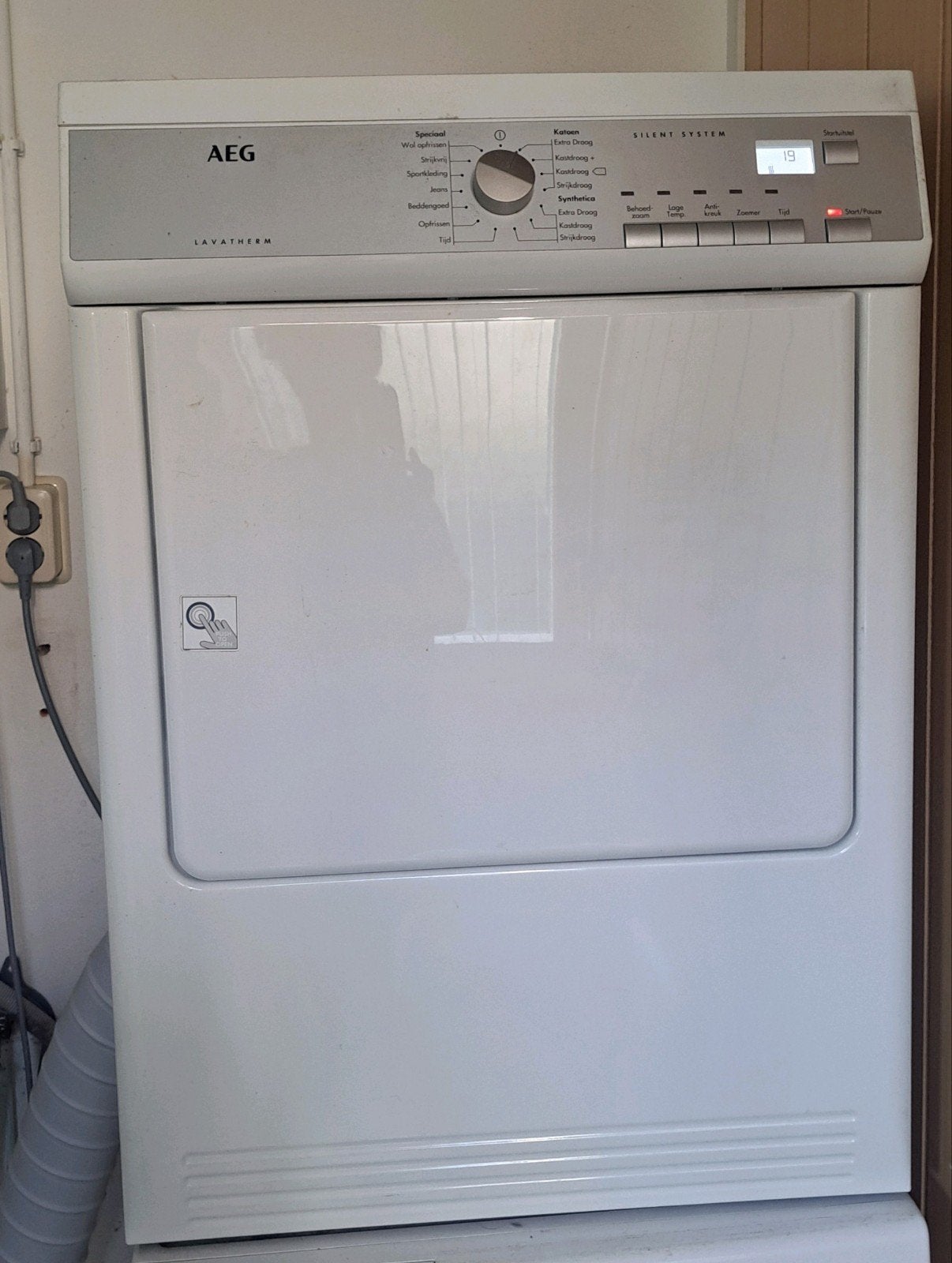 wasdroger AEG, Ophalen, Gebruikt, Condens, 85 tot 90 cm