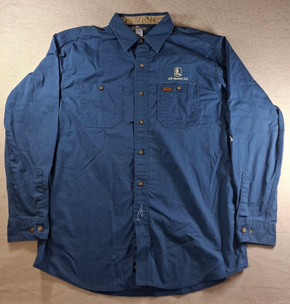 Carhartt Werkkleding Overhemd – Blauw, Maat L, Carhartt, Halswijdte 41/42 (L), Gedragen, Verzenden