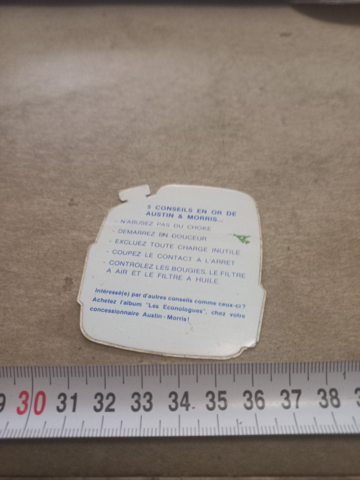 Vintage Austin & Morris Auto Advies Sticker, Ophalen of Verzenden, Gebruikt