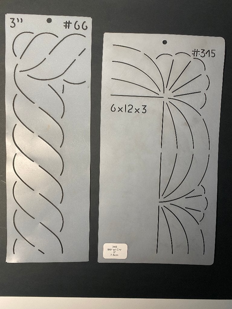 quilt stencils sjablonen randen met hoek, Overige materialen, Overige kleuren, 120 cm of meer, Ophalen of Verzenden