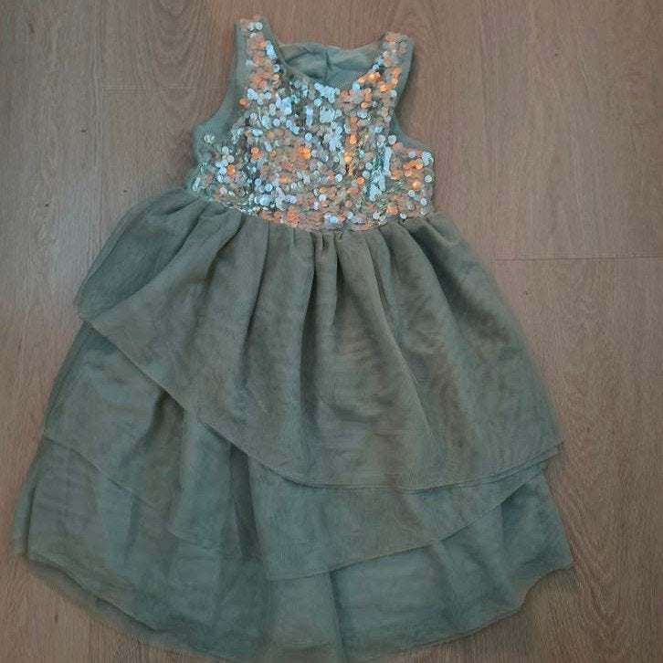 H&M Bruidsmeisjesjurk Maat 122/128 met pailletten, Meisje, H&M, Ophalen of Verzenden, Zo goed als nieuw