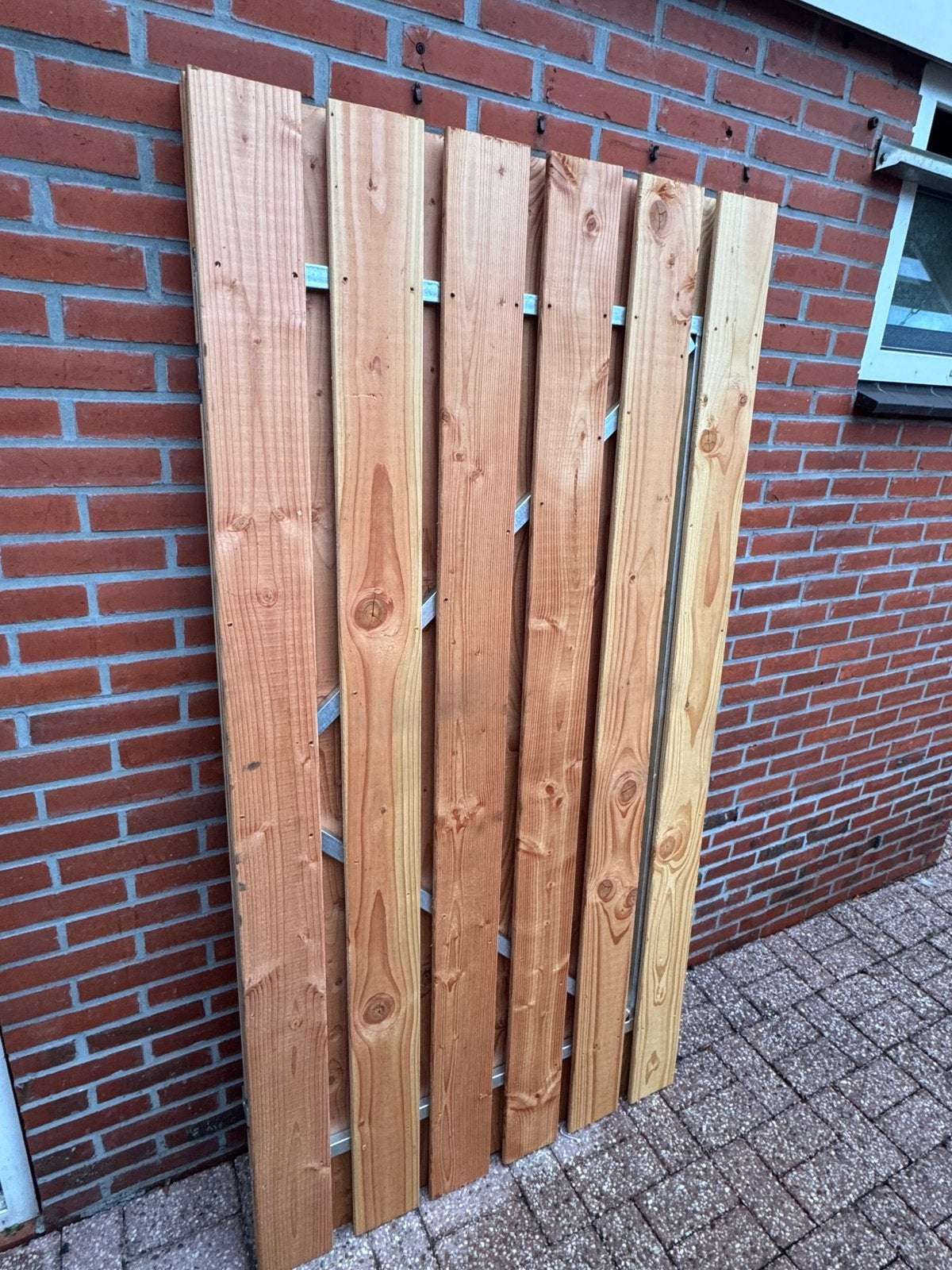 Douglas Poortdeur Geschaafd op Stalen Frame 100 x 195 cm, Ophalen, 100 tot 150 cm, Nieuw, Draaipoort