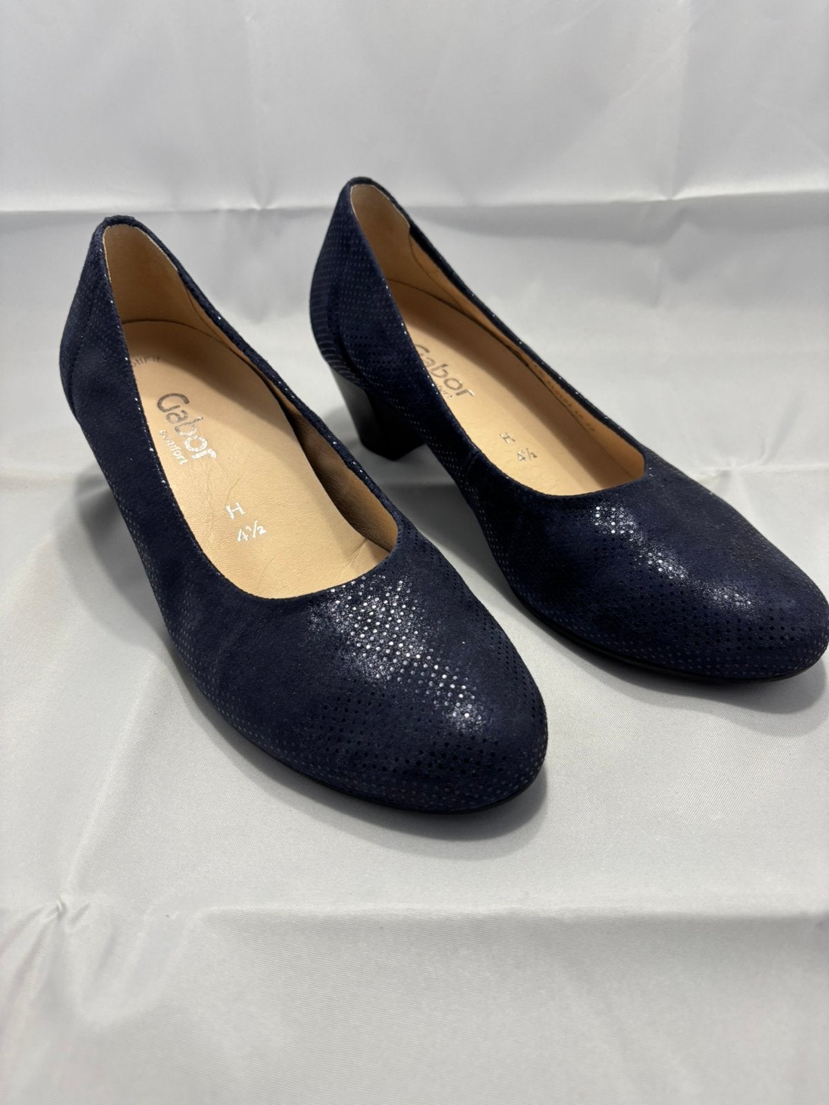 Elegante lederen pumps, merk Gabor, maat 4 1/2, Pumps, Blauw, Ophalen of Verzenden, Zo goed als nieuw