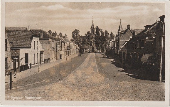 Fijnaart Voorstraat 1951, Verzenden, 1940 tot 1960, Gelopen, Zuid-Holland