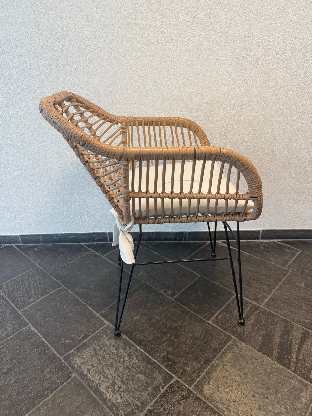 6 rotan stoelen met kussen - Zo goed als nieuw, Overige kleuren, Riet of Rotan, Ophalen of Verzenden, Zo goed als nieuw